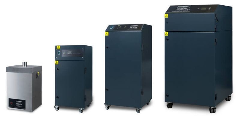 CO2 and fiber Laser Accessories - BOFA extractors and filter machines